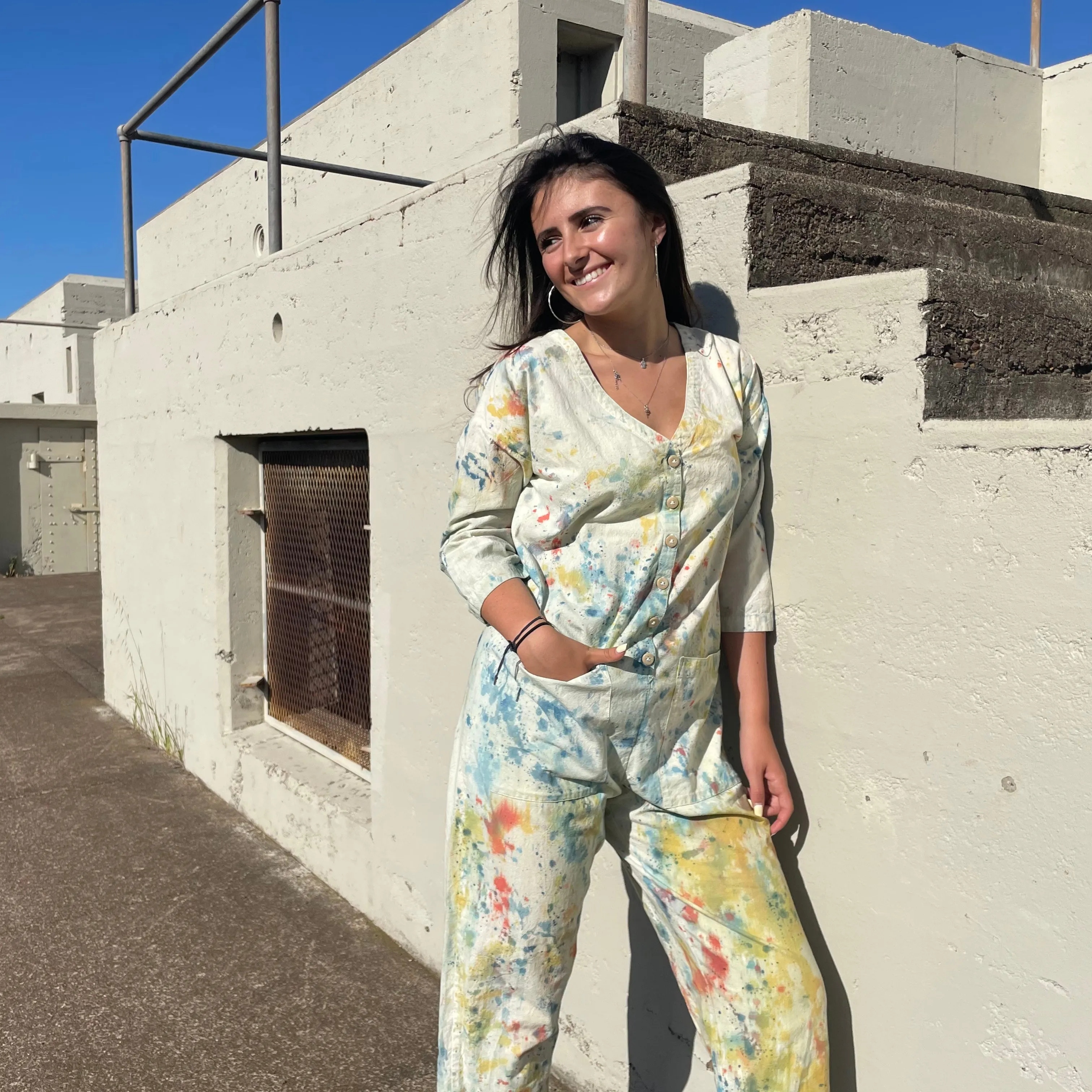 #14 Tie-Dye Light Jumpsuit S/M