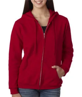 18600FL Gildan Missy Fit Heavy BlendFull-Zip Hooded Sweatshirt Cardinal Red