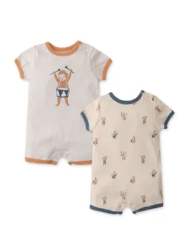 2-PC MONKEY PRINT JUMPSUIT SET