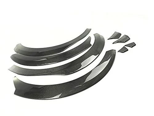 2018-2020 Tesla Model 3 Fastback Sedan Side Fender Flare Trim Wheel Arch Strip Carbon Fiber