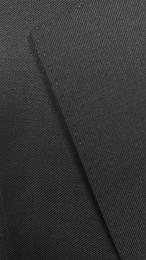 (38R, 38S) 100% Virgin Wool Regular Fit Black Suit