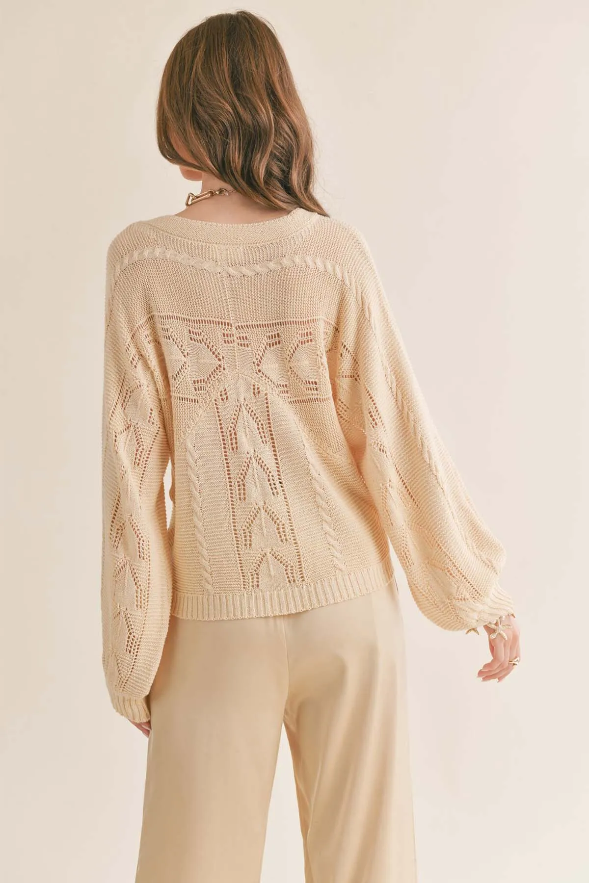 ABRIL RUCHED BUST SWEATER