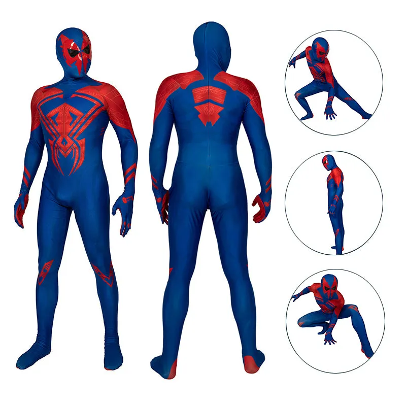 Across The Spider-Verse 2099 Suit Spider-Man Cosplay Costume Jumpsuit Becostume