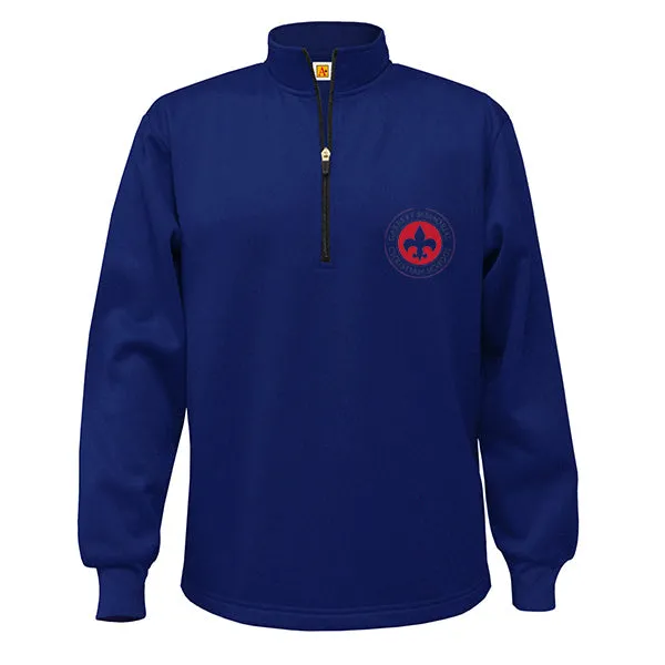 Adult Quarter Zip Performance Pullover With Garrett Memorial Logo