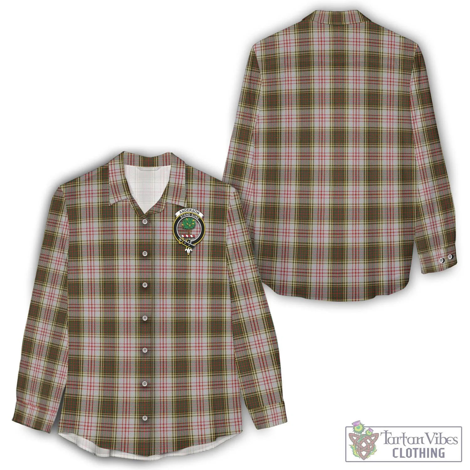 Anderson Dress Tartan Women's Casual Shirt with Family Crest