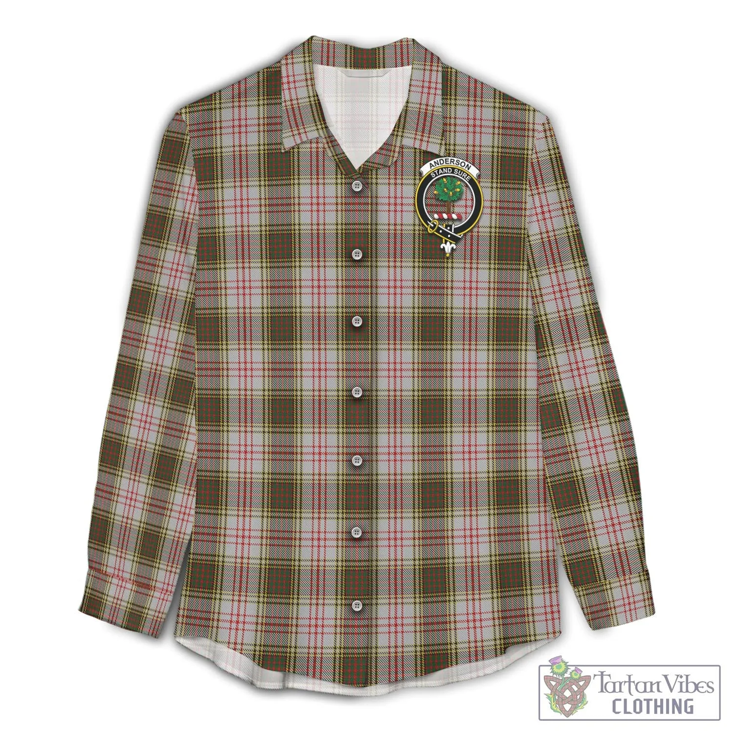 Anderson Dress Tartan Women's Casual Shirt with Family Crest