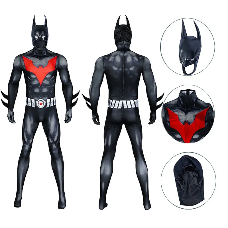 Animed Batman Beyond Cosplay Costume Batman Jumpsuit Mask Halloween Party Suit