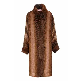 ARCHIVE - 1920s Devore Velvet Flapper Coat With Mink Trim