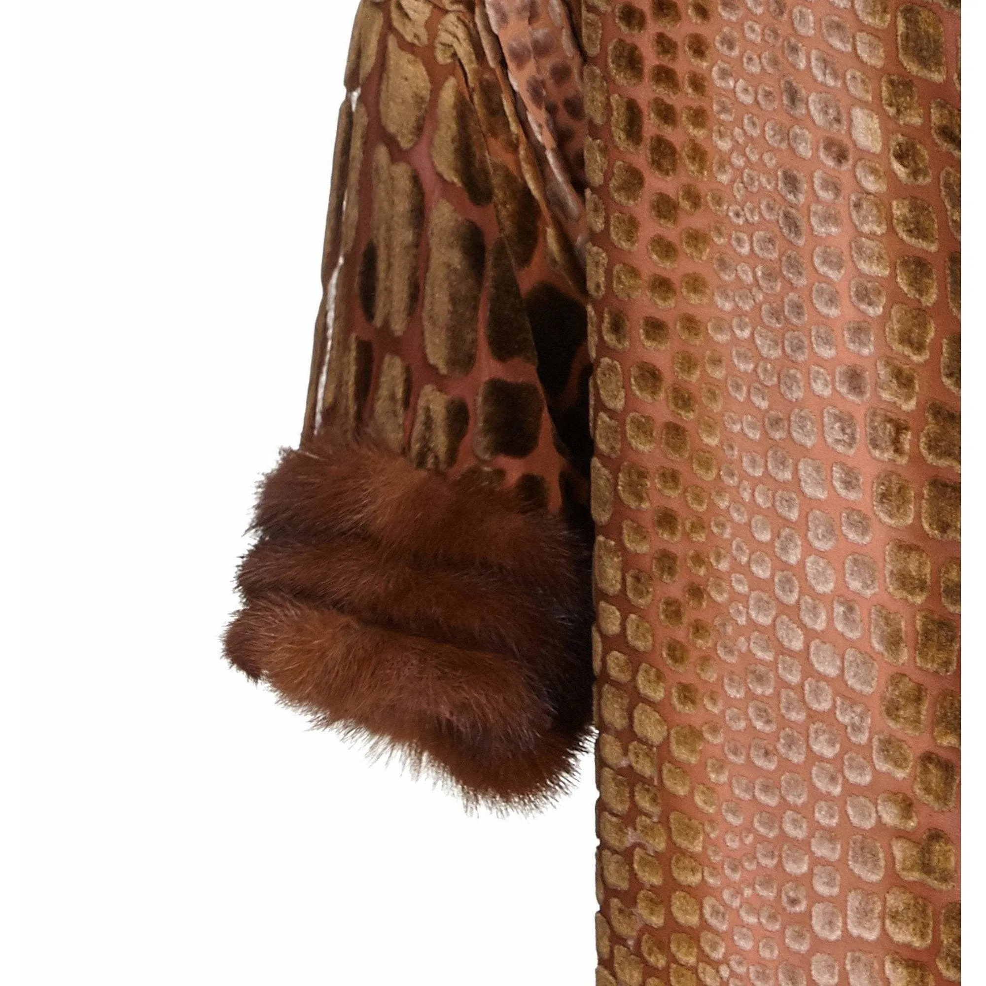 ARCHIVE - 1920s Devore Velvet Flapper Coat With Mink Trim