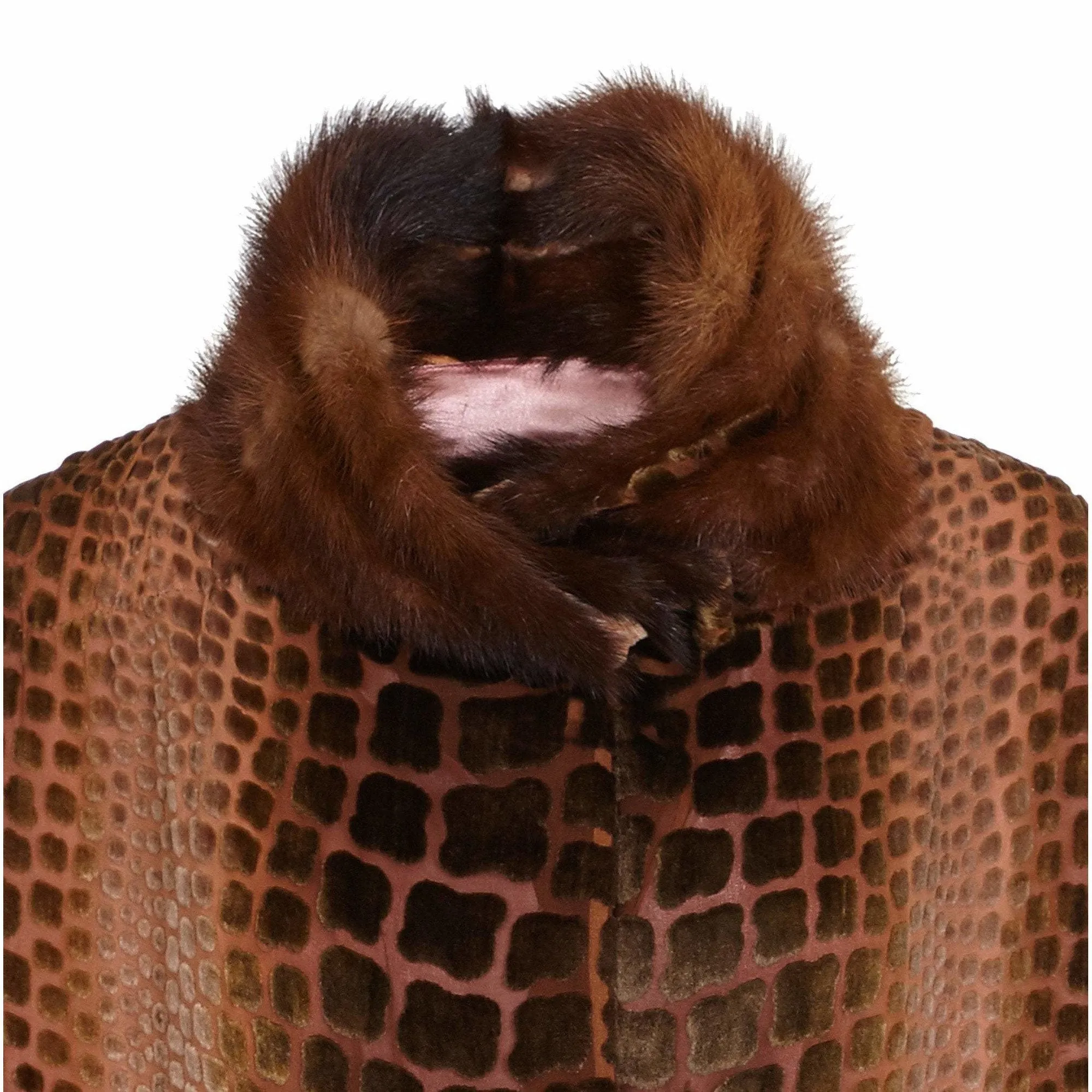 ARCHIVE - 1920s Devore Velvet Flapper Coat With Mink Trim