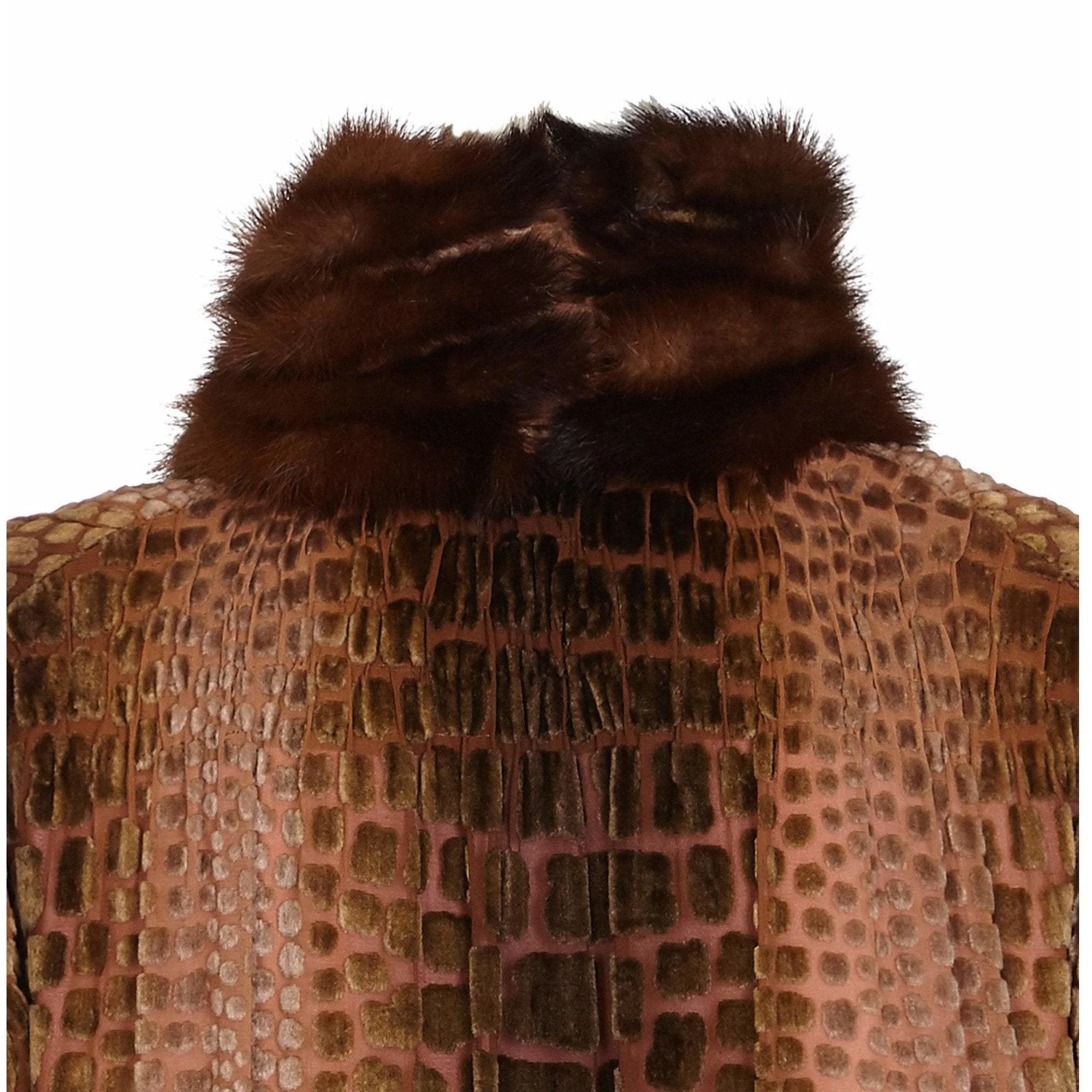ARCHIVE - 1920s Devore Velvet Flapper Coat With Mink Trim