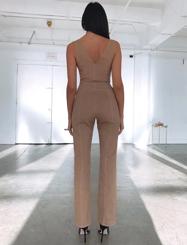 Ava Jumpsuit - Tan