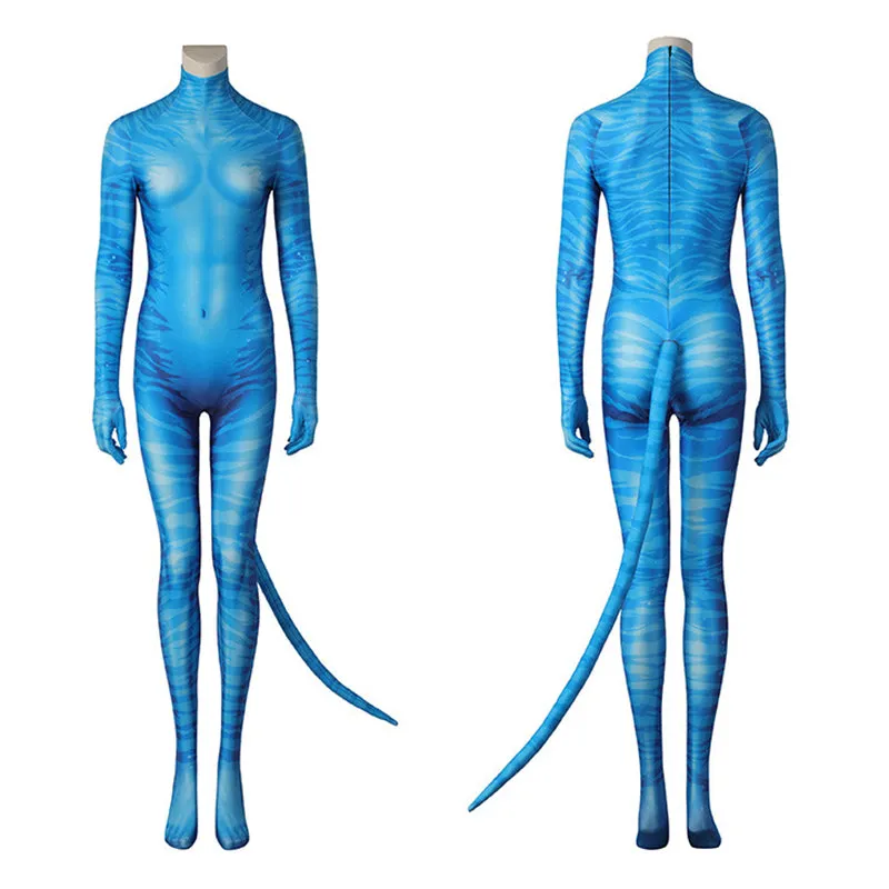 Avatar Cosplay Avatar The Way of Water Neytiri Costume Jumpsuit Mask Outfits Halloween Suit