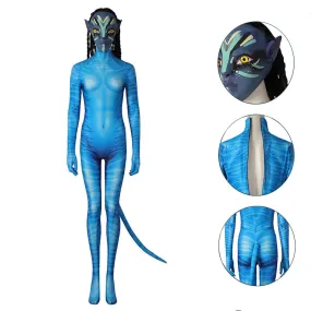 Avatar Cosplay Avatar The Way of Water Neytiri Costume Jumpsuit Mask Outfits Halloween Suit