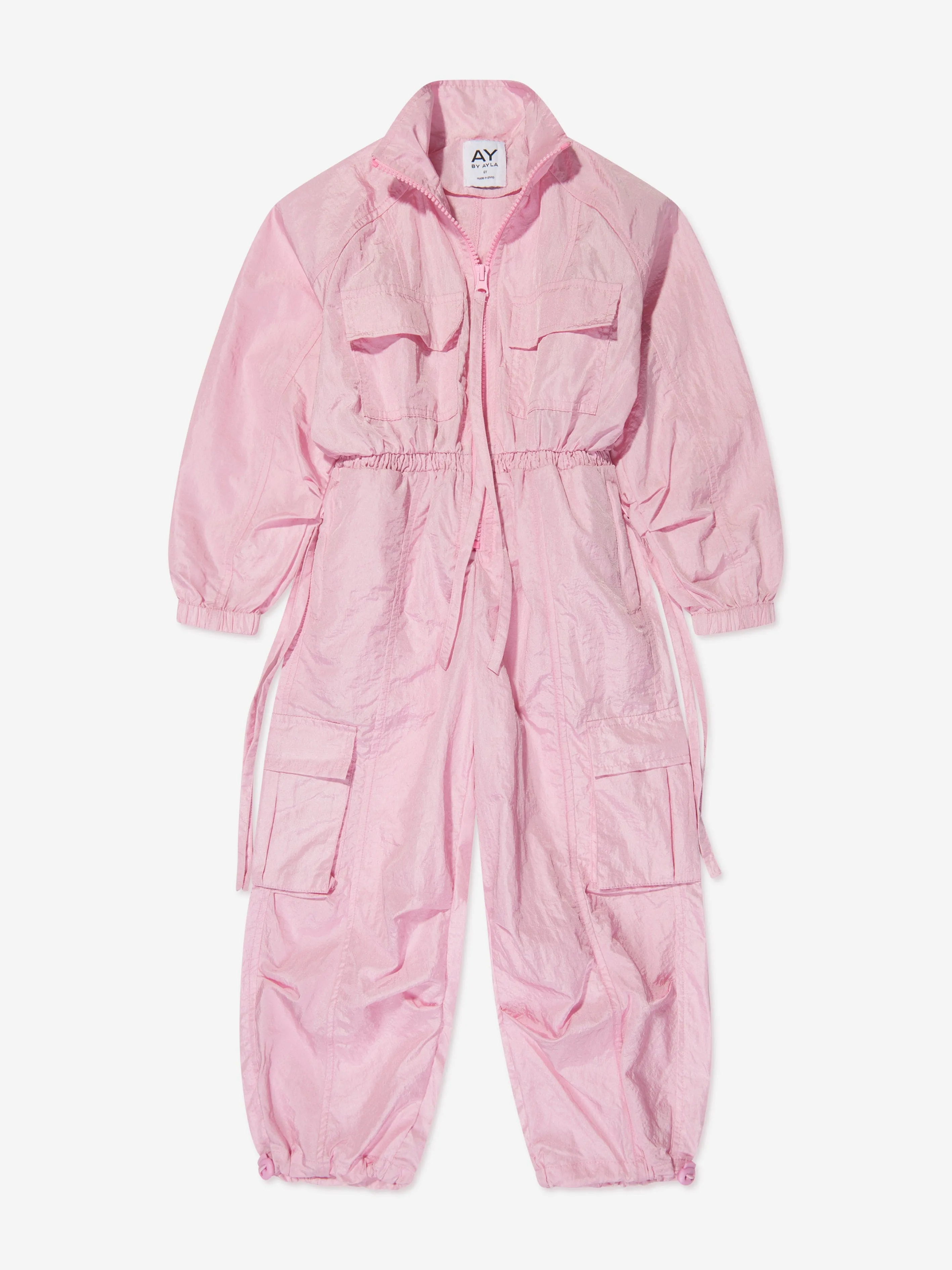 AY by AYLA Girls Nylon Jumpsuit in Pink