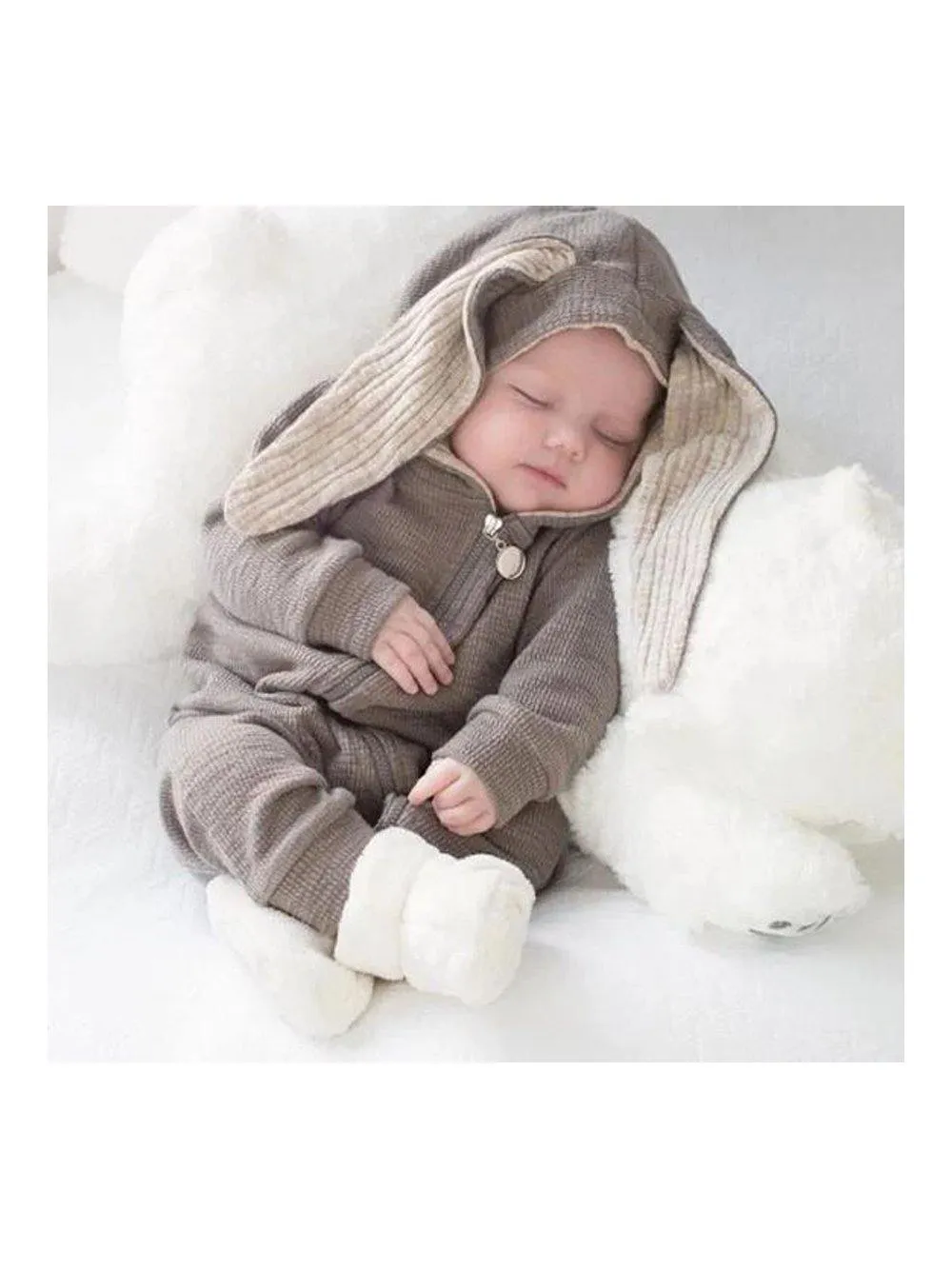 Baby Bunny Jumpsuit Grey