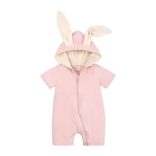 Baby Bunny Short Sleeve Jumpsuit Pink