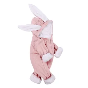 Baby Bunny Teddy Jumpsuit Pink