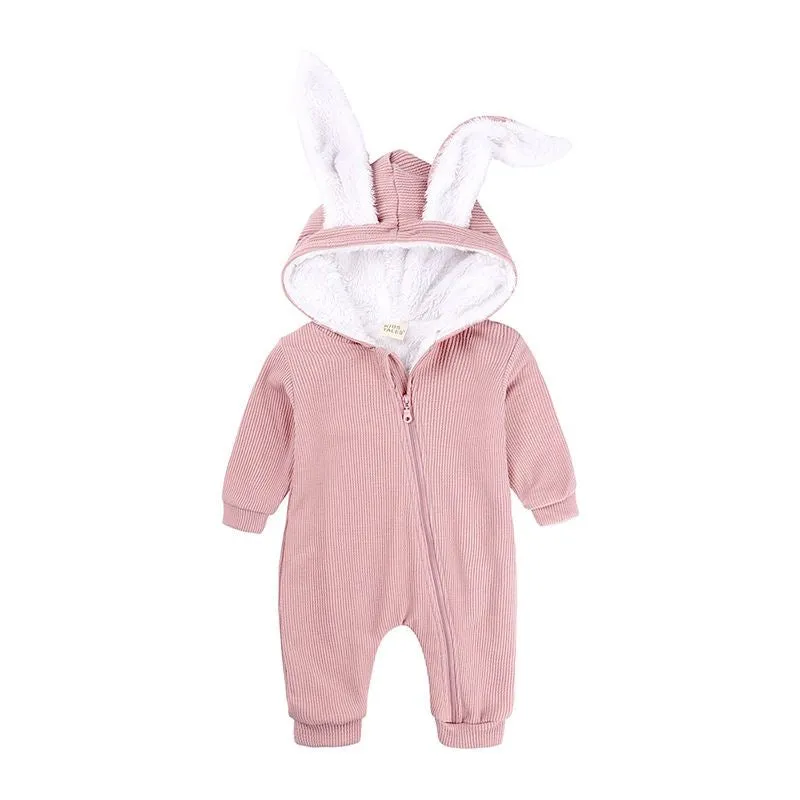 Baby Bunny Teddy Jumpsuit Pink