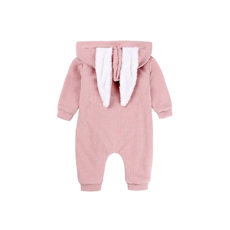 Baby Bunny Teddy Jumpsuit Pink