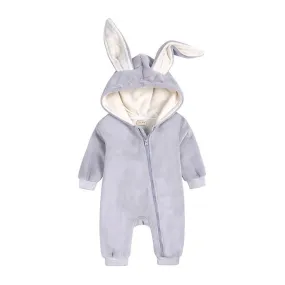 Baby Bunny Velour Jumpsuit Grey