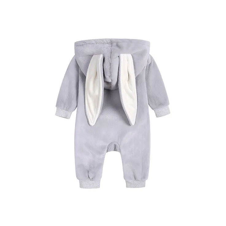 Baby Bunny Velour Jumpsuit Grey