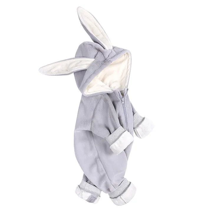 Baby Bunny Velour Jumpsuit Grey