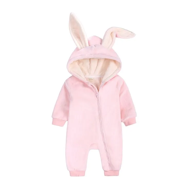 Baby Bunny Velour Jumpsuit Pink