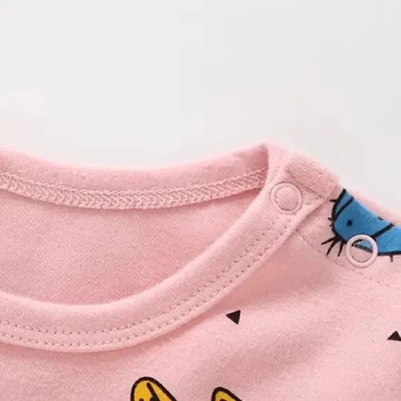 Baby Cactus & Dot Pattern Long Sleeves O-Neck Cotton Jumpsuit by MyKids-USA™