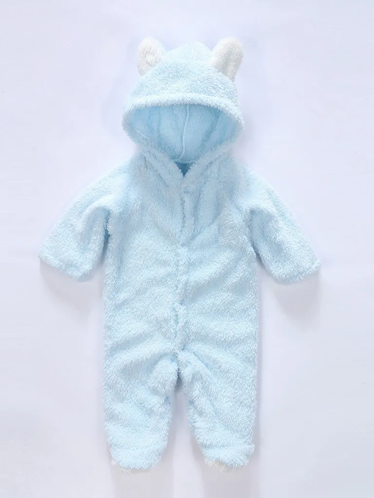 Baby Little Teddy Bear Fleece Onesie with Footies