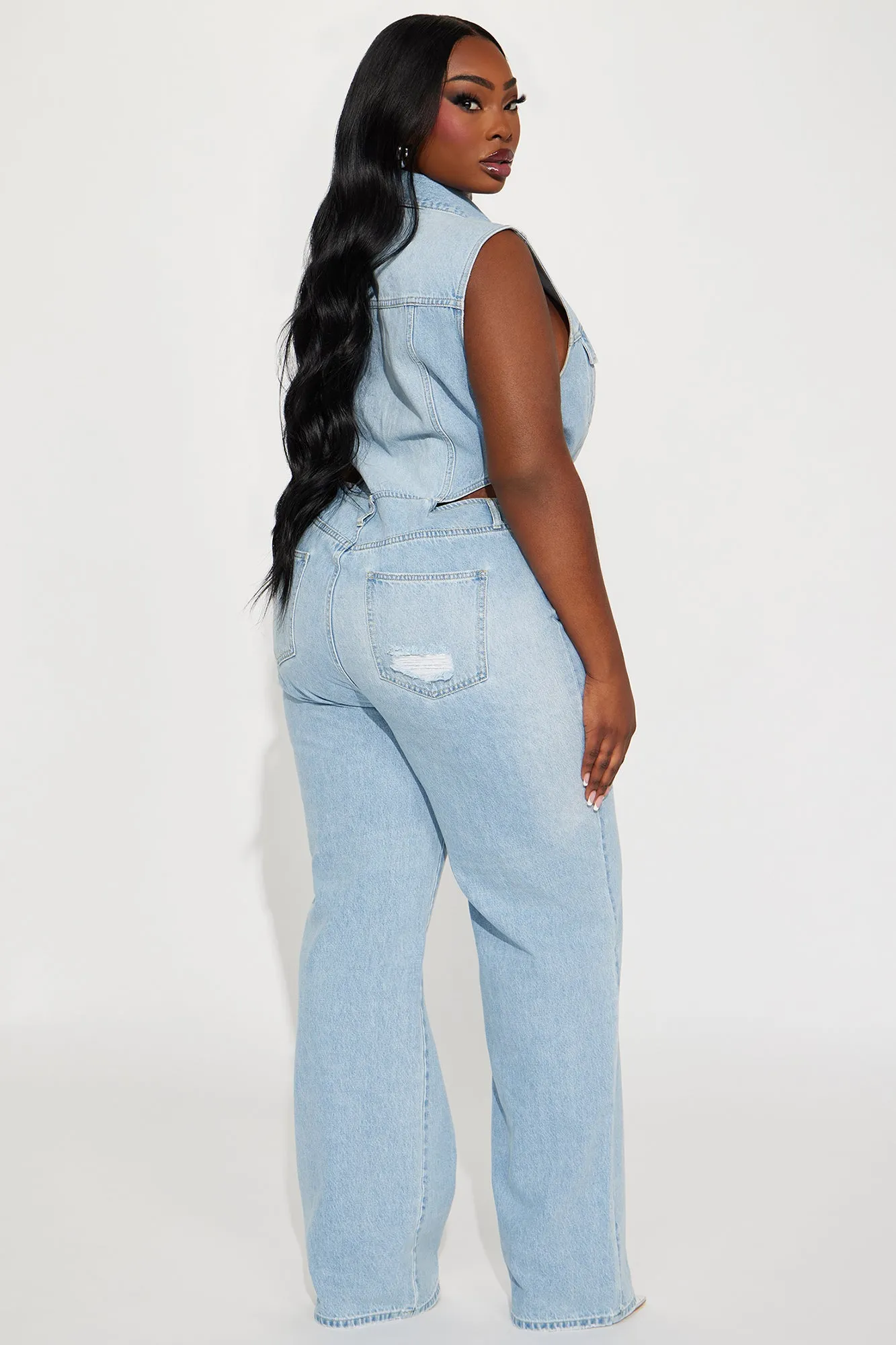 Baylin Denim Jumpsuit - Light Wash