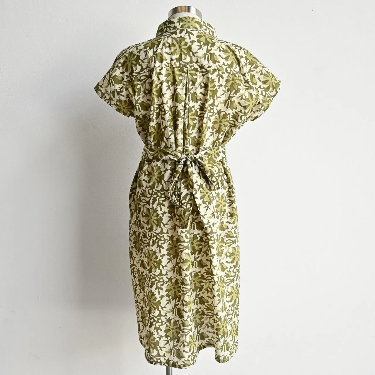 Be My Cotton Shirt Dress by KOBOMO  - Forest Flower