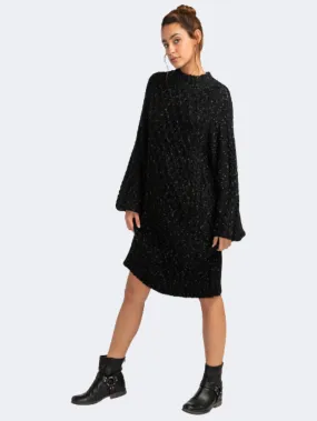 Billabong Country Girl Knitted Jumper Girl Lifestyle Dress Black