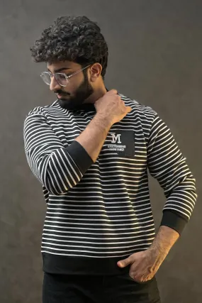 Black Lining Crew Neck Sweatshirt - 1124036
