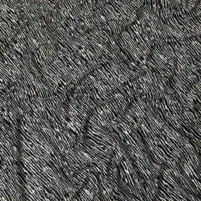 Black premium Italian viscose fabric with white print in fancy design-D12533