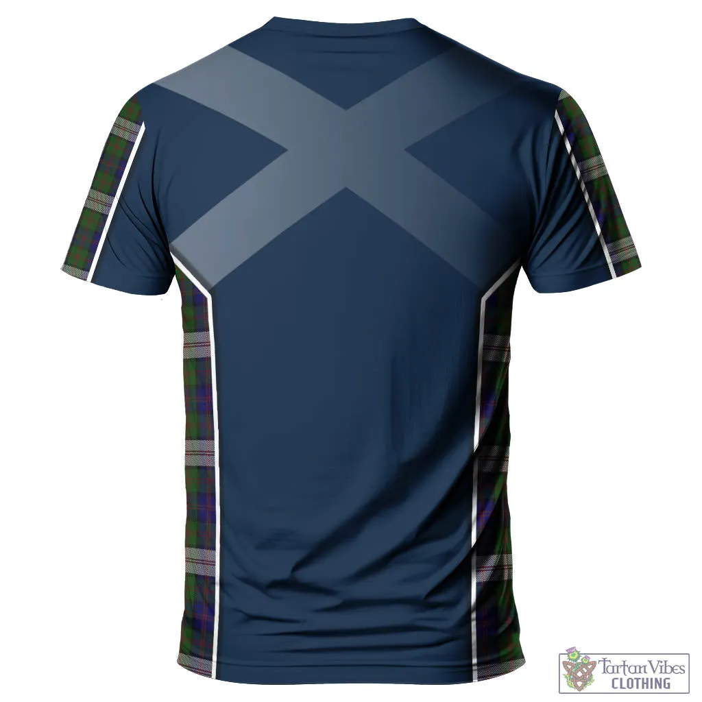 Blair Dress Tartan T-Shirt with Family Crest and Lion Rampant Vibes Sport Style