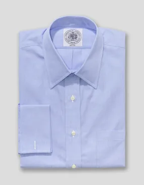 BLUE END-ON-END SHIRT WITH FRENCH CUFF DRESS SHIRT