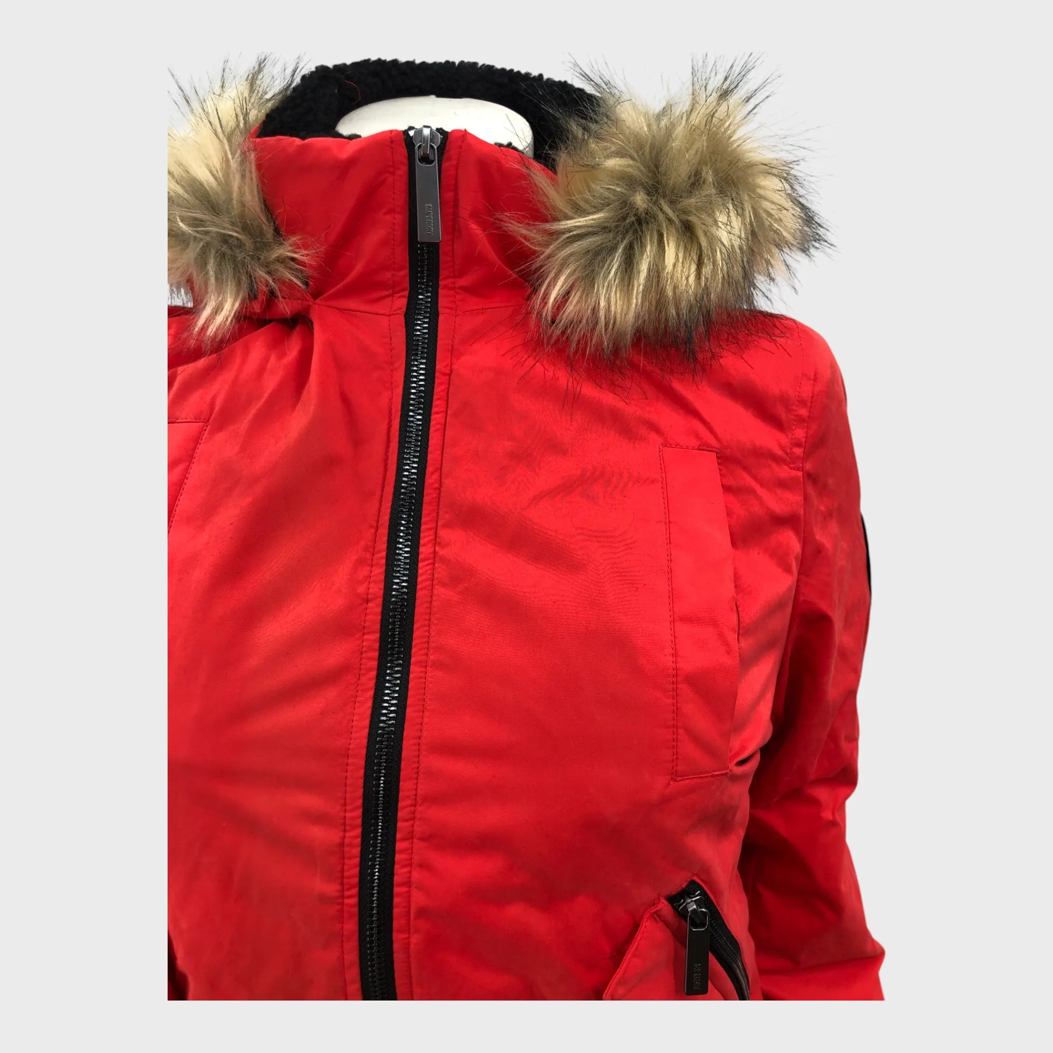 Branded Red Bomber Jacket