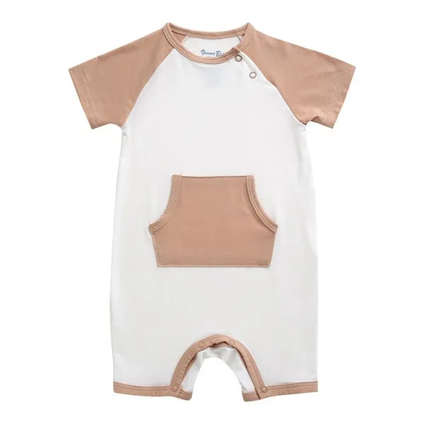 Brown Pocket Bamboo Baby Romper