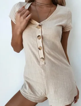 By The Bay Jumpsuit - Beige