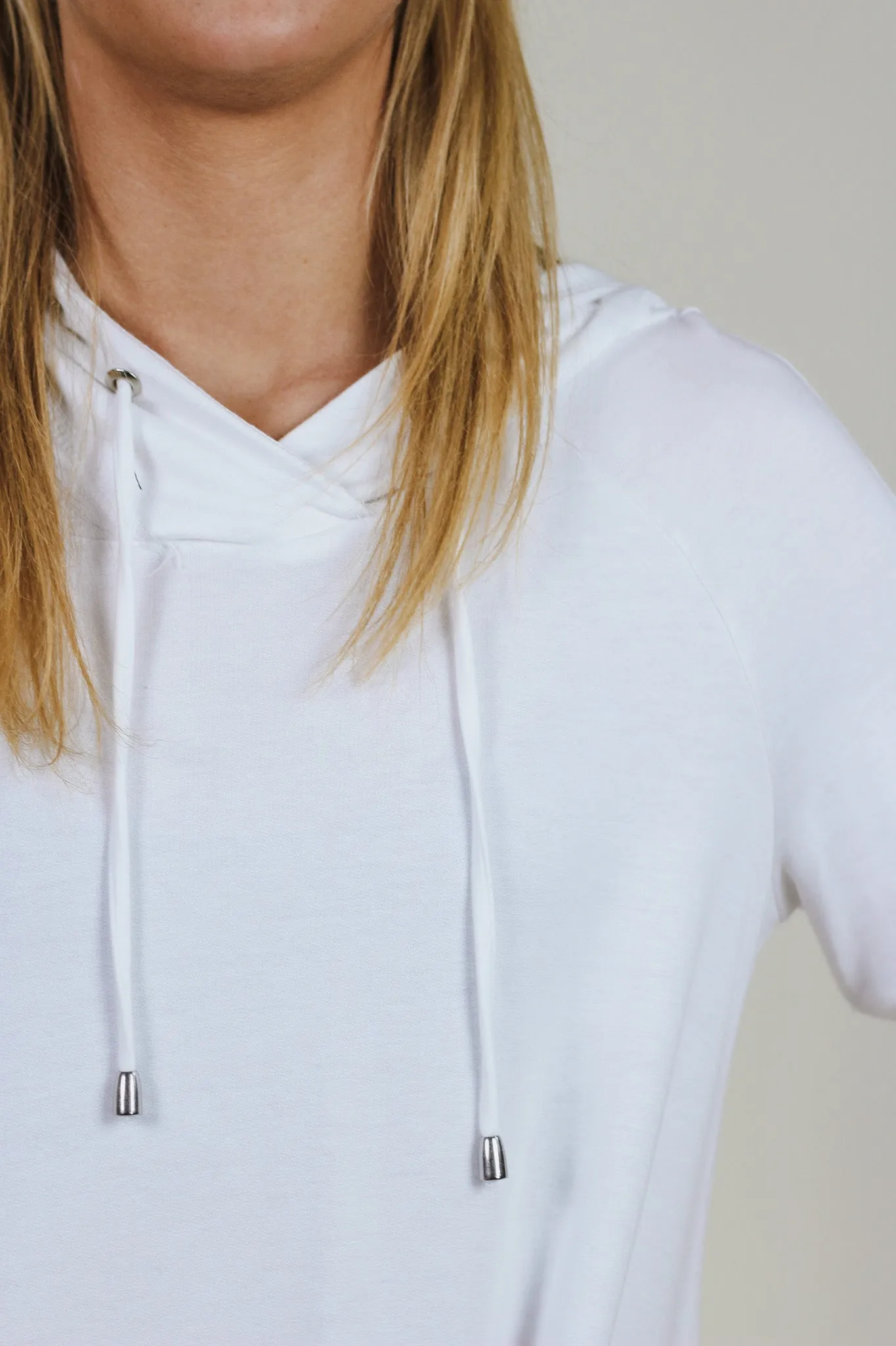Can't Leave Without It White Hoodie Dress