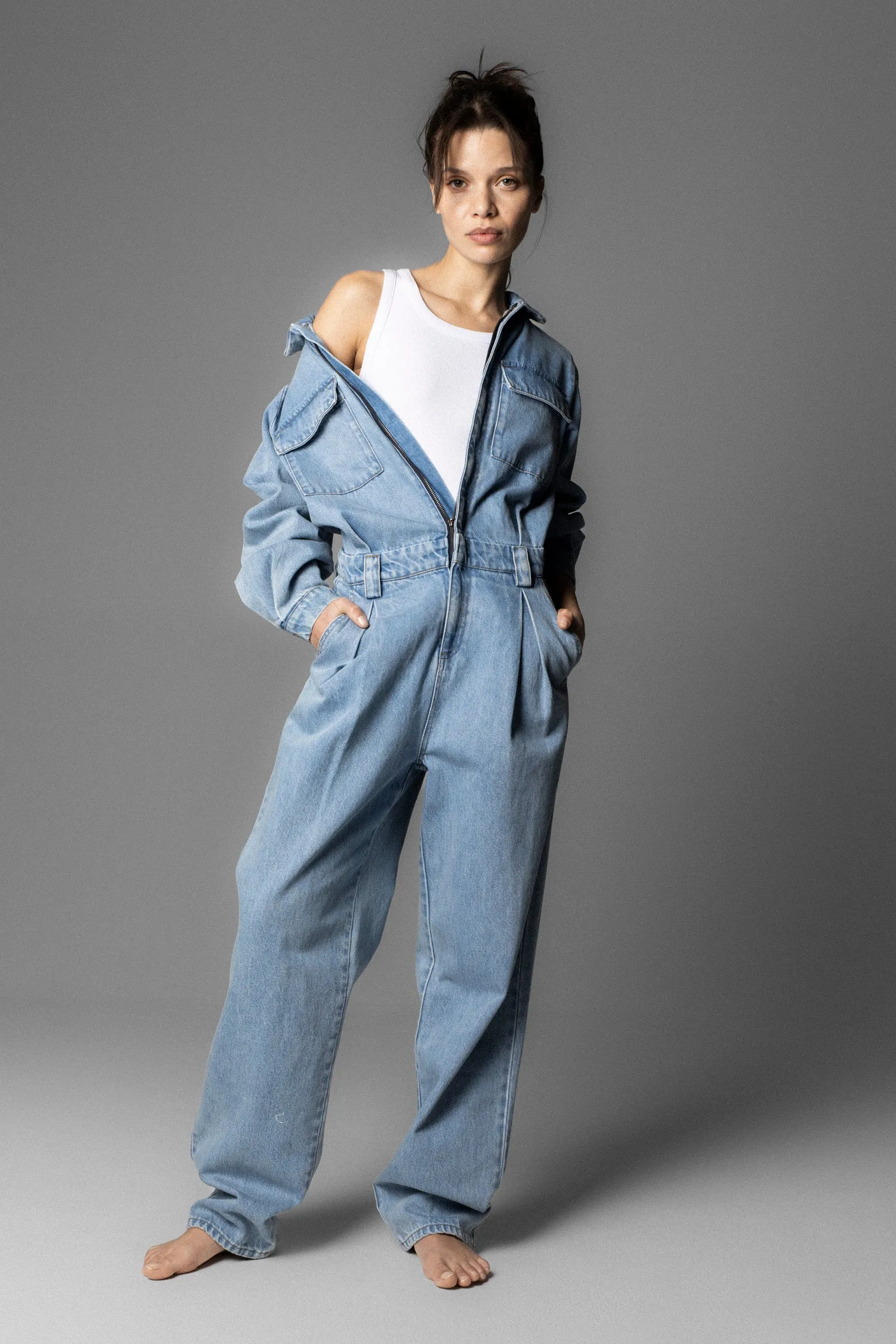 Carrie Jumpsuit - Light Blue