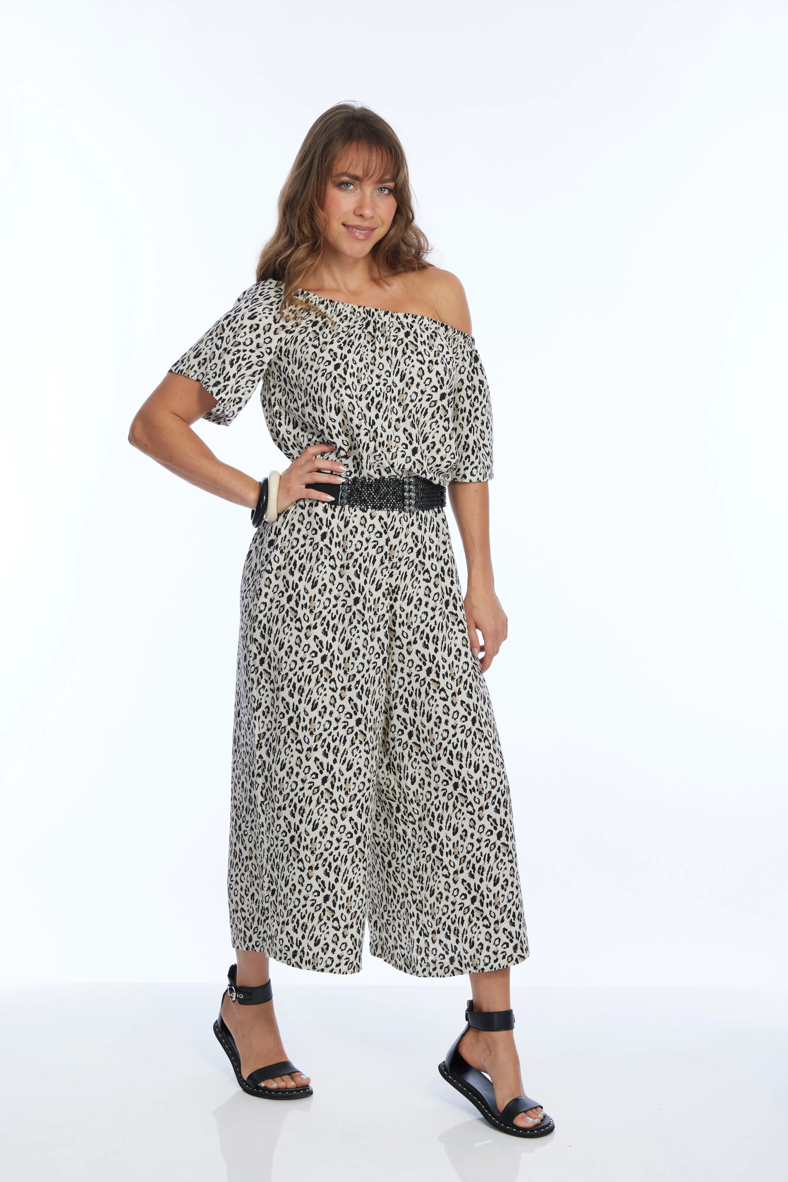 Cheetah Wide Leg Jumpsuit DALMA | LIOR