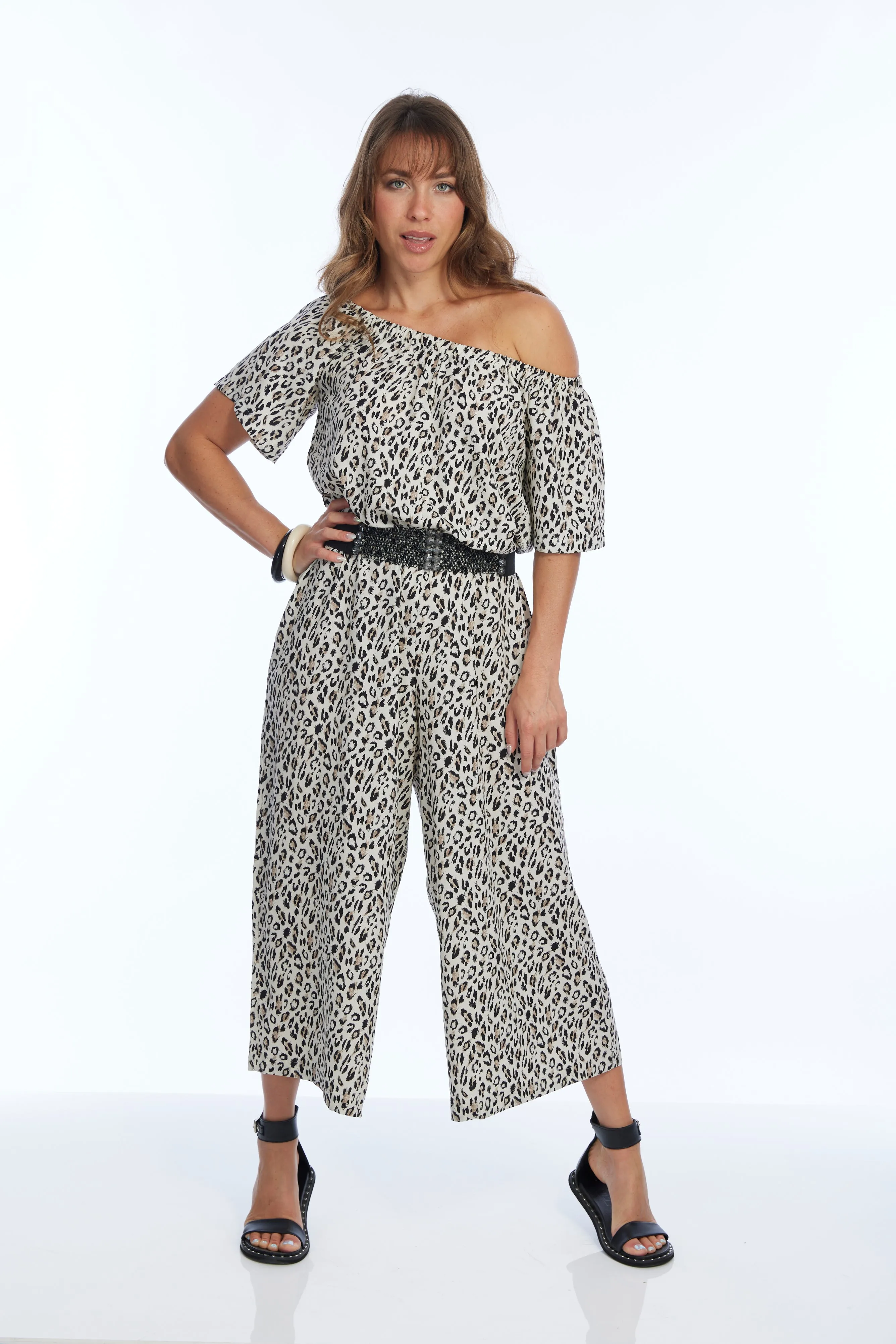 Cheetah Wide Leg Jumpsuit DALMA | LIOR