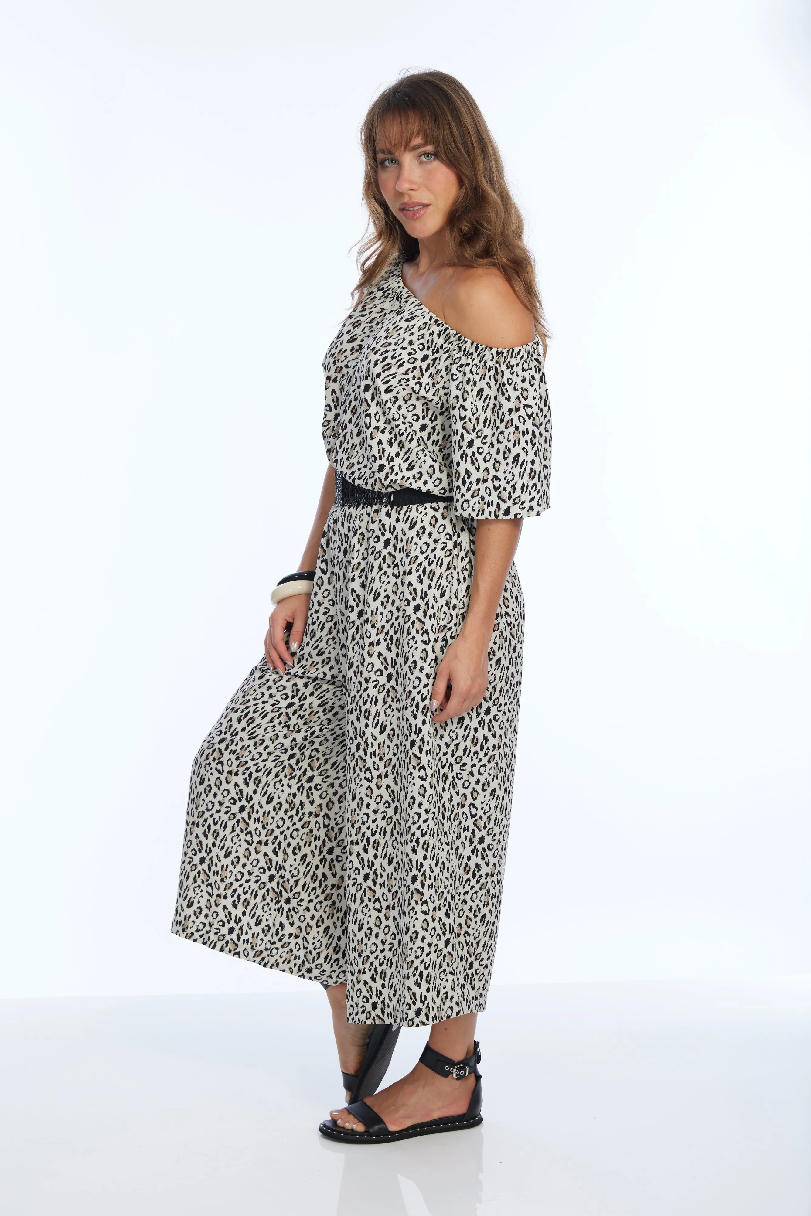 Cheetah Wide Leg Jumpsuit DALMA | LIOR