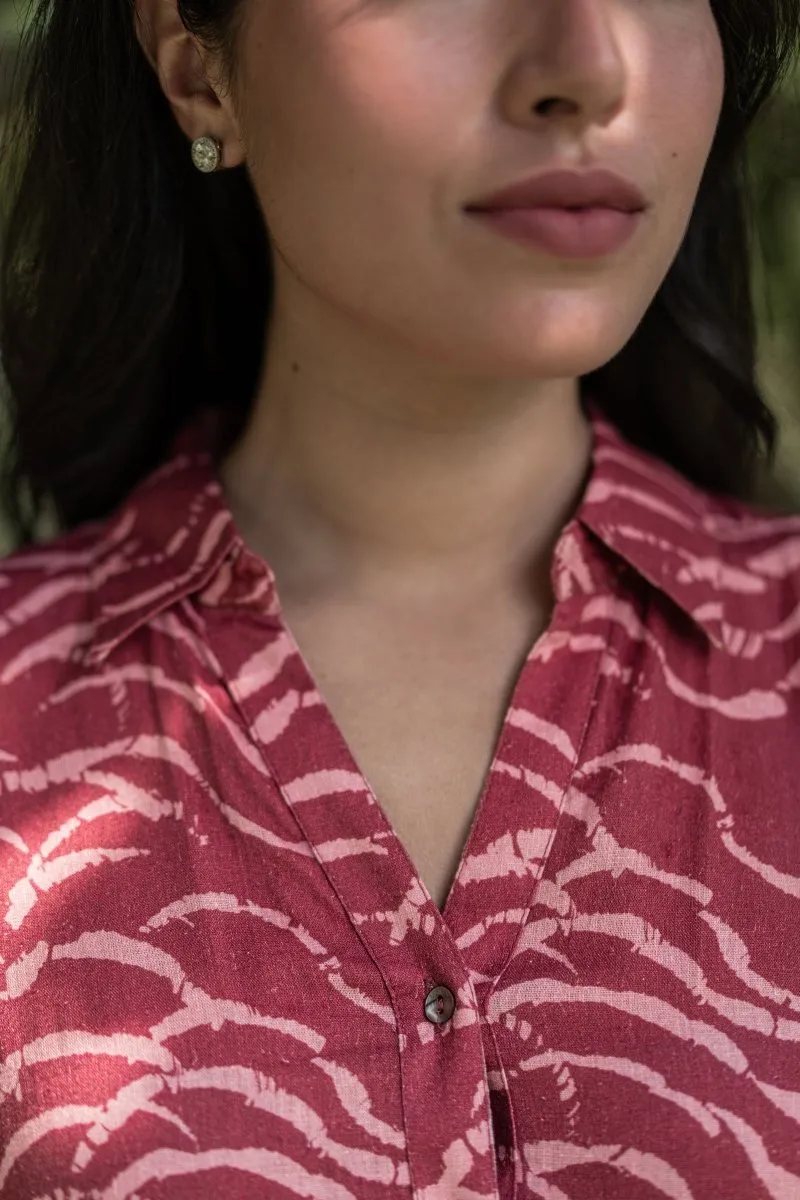 Cherry Threads Shirt Linen Dress
