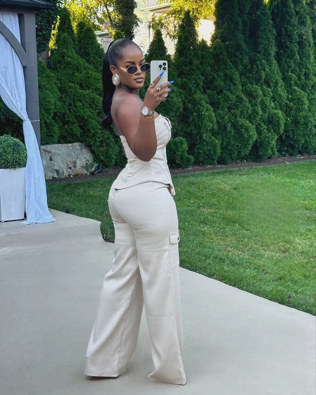 COCONUT CARGO JUMPSUIT (OATMEAL)