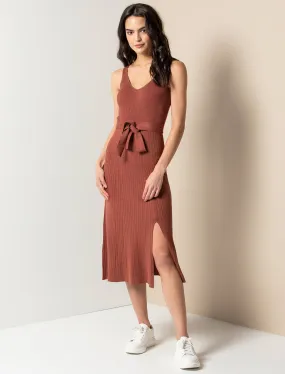 Colette Fit And Flare Midi Knit Dress