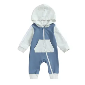 Color Block Pocket Baby Jumpsuit