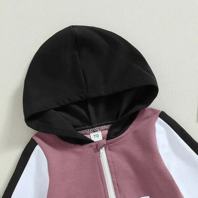 Color Block Pocket Baby Jumpsuit